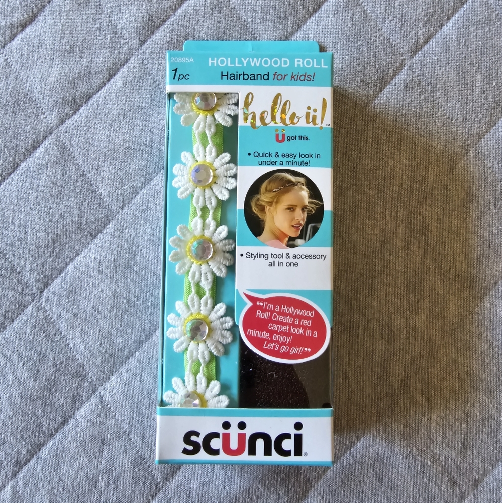 ⭐4/$20 Scunci Hollywood Roll Hairband‎ for kids New